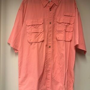 Men's Casual Button‎ Down Shirt - Coral
